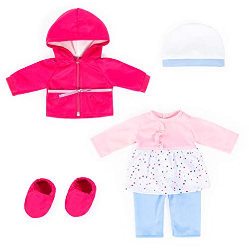 Bayer Design 84200AJ Puppenkleidung, Outfits, Babypuppen Anziehsachen 38-43cm, mehrteilig, Puppenzubehör von Bayer Design