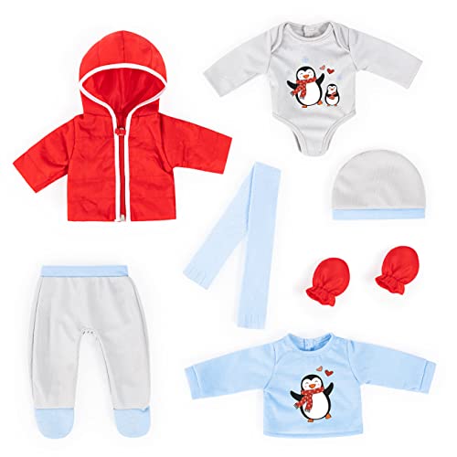 Bayer Design 84200AL Puppenkleider, Outfits, Babypuppen Anziehsachen 38-43cm, mehrteilig, Puppenzubehör von Bayer Design