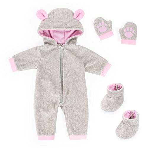 Bayer Design 84205AA Puppenkleidung, Outfit, Babypuppen Anziehsachen 38-43cm, mehrteilig, Puppenzubehör von Bayer Design