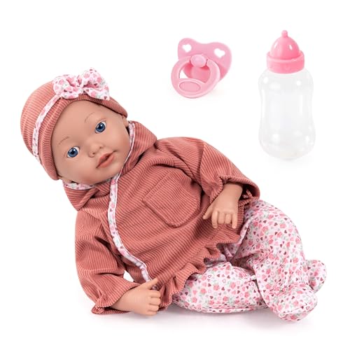 Bayer Design 93827AI Reborn Babypuppe, lebensecht, realistisch, Schnuller, Flasche, 38 cm, Altrosa Bayer Design 93827AI Reborn Babypuppe, lebensecht, realistisch, Schnuller, Flasche, 38 cm, Altrosa von Bayer Design