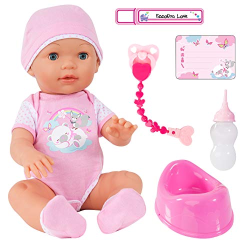 Bayer Design - 94209AA Funktionspuppe „Piccolina Love“ – Babypuppe mit viel Zubehör und Funktionen von Bayer Design