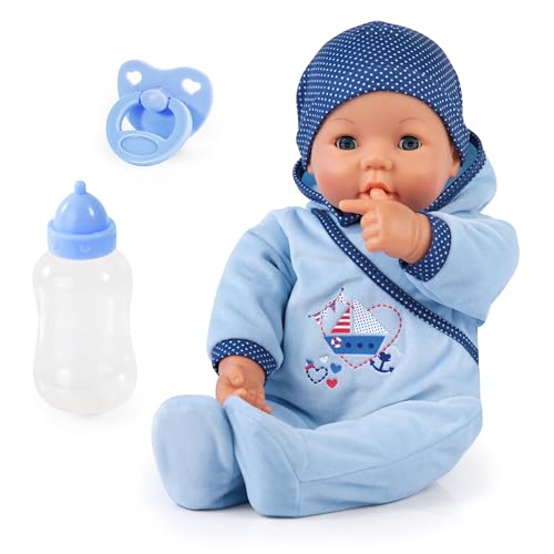 Bayer Design 94683AC Interaktive Puppe Hello Baby Boy, sprechend, bewegt den Mund, weicher Körper, Schlafaugen, Schnuller, Flasche Bayer Design 94683AC Interaktive Puppe Hello Baby Boy, sprechend, bewegt den Mund, weicher Körper, Schlafaugen, Schnuller, Flasche von Bayer Design