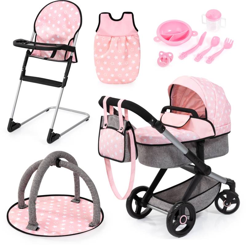 Bayer Design Combi Puppenwagen Xeo Set, Soft Pink von Bayer Design