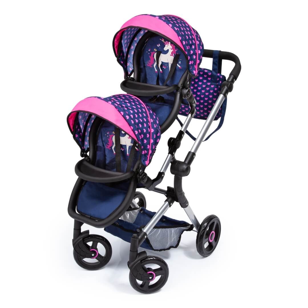 Bayer Zwillings-Puppenwagen Twin Neo, Einhorn von Bayer Design