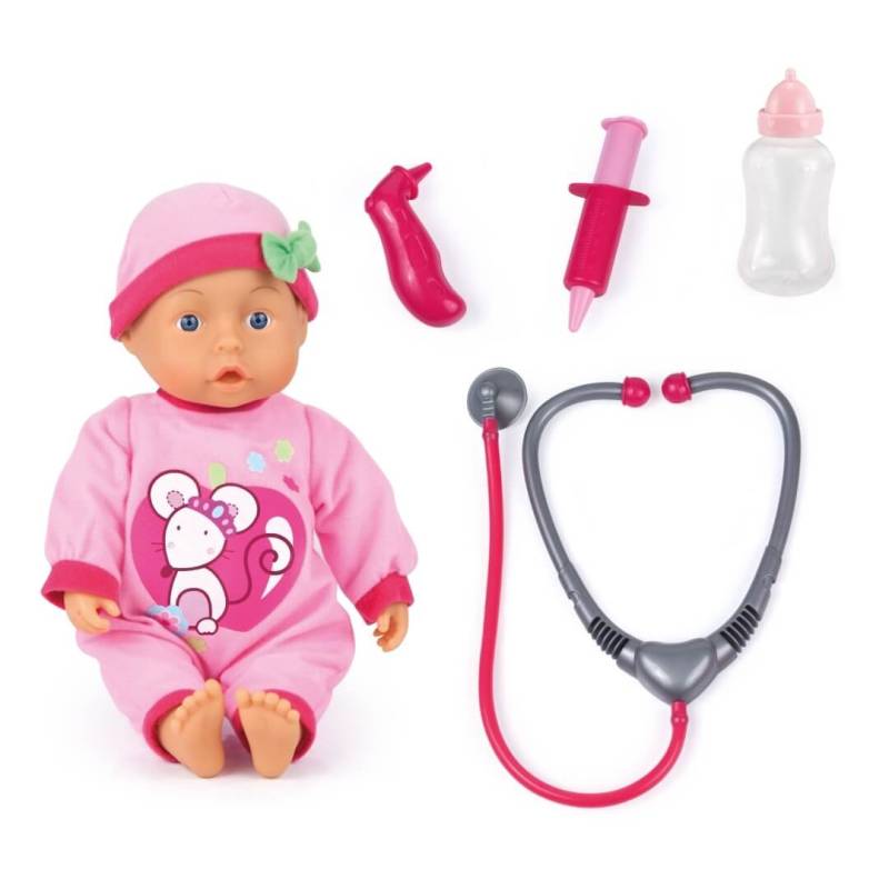 Funktionspuppe Doktor Puppe 33cm mit Zubehör von Bayer Design