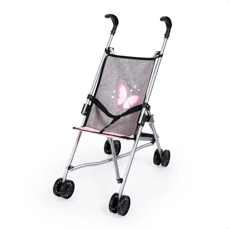 Puppen-Buggy grau/rosa - Puppenwagen von Bayer Design