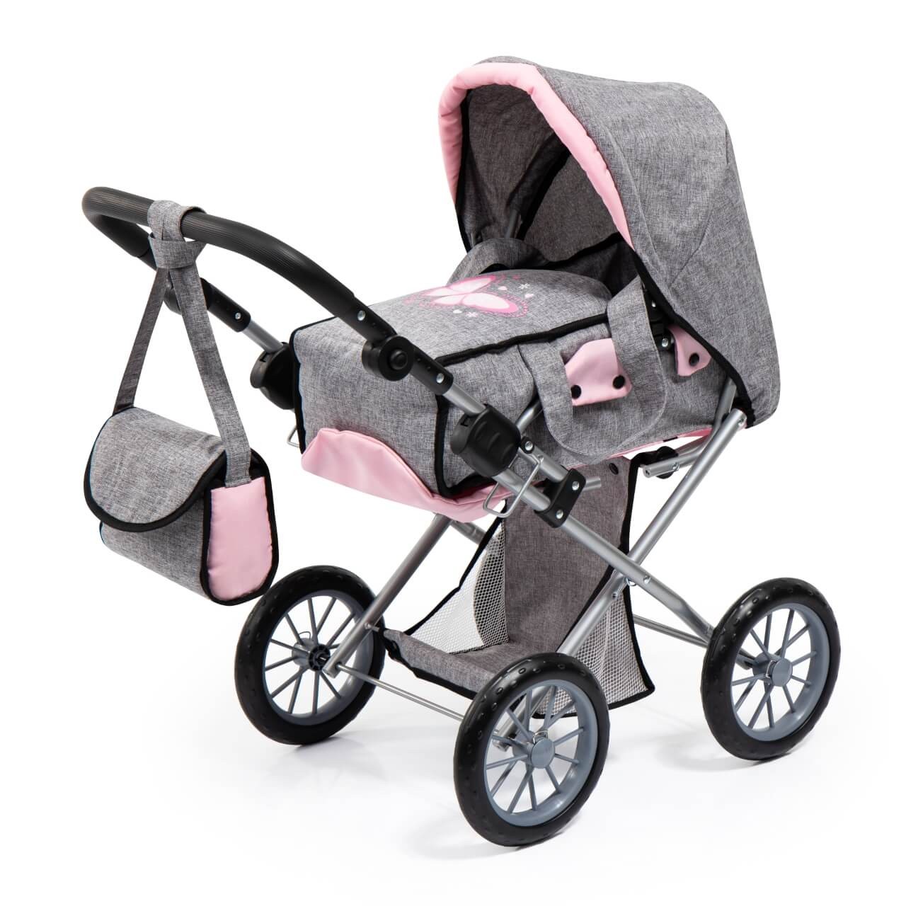 Puppenwagen City Star grau/rosa von Bayer Design