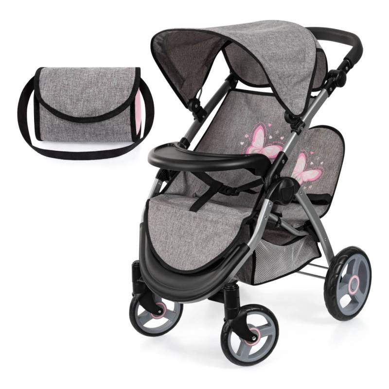 Zwillings-Puppenwagen Twin Star grau von Bayer Design