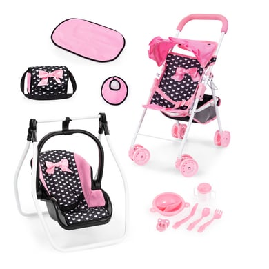 bayer Design Buggy Set, schwarz/pink von Bayer