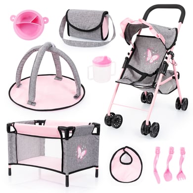 bayer Design Buggy Set mit Reisebett, Spielbogen und Zubehör von Bayer