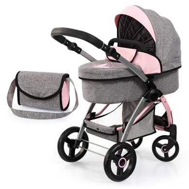 bayer Design Kombi-Puppenwagen City Max, grau/rosa von Bayer