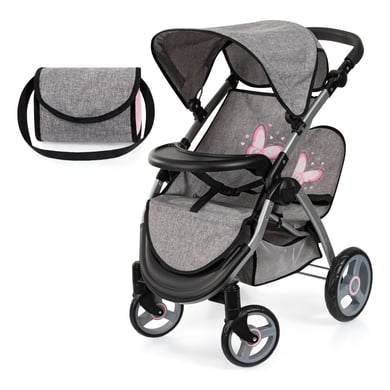 bayer Design Zwillings-Puppenwagen Twin Star, grau von Bayer