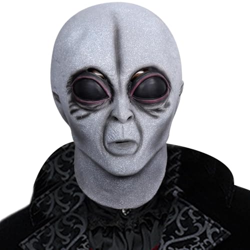 Alien-Masken - Alien-Gesichtsmasken | Alien-Vollkopfmasken, Alien-Kopf-Requisite, Alien-Halloween-Masken, realistische Kopf-Requisite für Halloween, tragbare Festival-Gesichtsabdeckung, von Bbbabeslk