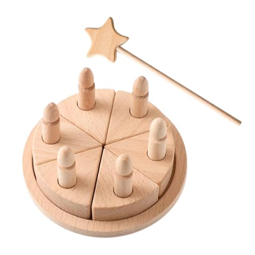 Feenkuchen-Spielzeug aus Holz – Geburtstagskuchen-Schneidspielzeug | Feenkuchenkorb Geburtstagskuchenspielzeug | Geburtstagskuchen-Schneidespielzeug, hölzernes Essensspielzeug für Kinder, Rollenspiel- von Bbbabeslk