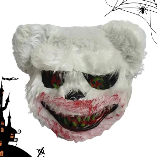 Gruselige Gesichtsmasken: Gesichtsmasken, die das ganze Gesicht abdecken | Blutige Kaninchenmütze aus Plüsch, Gesichtsabdeckung für Kaninchen mit blutigem Mund, elastisches Cosplay-Kostüm für Gruselige Gesichtsmasken: Gesichtsmasken, die das ganze Gesicht abdecken | Blutige Kaninchenmütze aus Plüsch, Gesichtsabdeckung für Kaninchen mit blutigem Mund, elastisches Cosplay-Kostüm für von Bbbabeslk