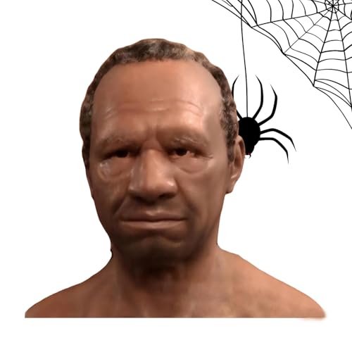 Halloween-Kopfbedeckung – Kopfbedeckung des älteren Mannes | gruselige Halloween-Kopfbedeckung | Kostüm-Zubehör mit guter Elastizität für Halloween-Kopfbedeckung – Kopfbedeckung des älteren Mannes | gruselige Halloween-Kopfbedeckung | Kostüm-Zubehör mit guter Elastizität für von Bbbabeslk