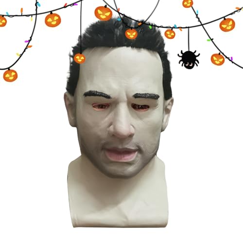 Halloween-Kopfbedeckung – Kopfbedeckung des älteren Mannes | gruselige Halloween-Kopfbedeckung | Kostüm-Zubehör mit guter Elastizität für Halloween-Kopfbedeckung – Kopfbedeckung des älteren Mannes | gruselige Halloween-Kopfbedeckung | Kostüm-Zubehör mit guter Elastizität für von Bbbabeslk