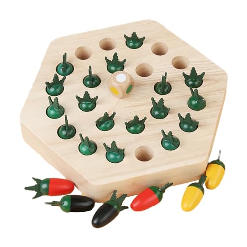 Karotten-Sortierspielzeug – Holz-Karotten-Farbsortierbrett | -Spiel in Karottenform aus Holz | Spielzeug für die frühe Entwicklung, Pädagogisches Schachbrettspielset für Kindergarten, von Bbbabeslk