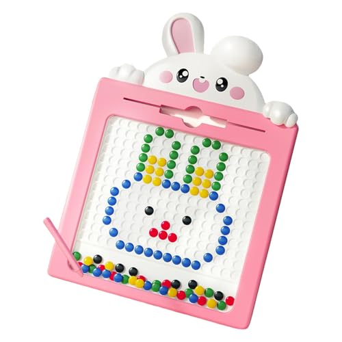 Magnetisches Dot-Board für Kinder, magnetisches Doodle-Board | Lernzeichenbrett | Reisespielzeug für Vorschulkinder, magnetisches Zeichenbrett mit Magnetstift und Perlen für Kinder im Alter von 4–8 Ja von Bbbabeslk