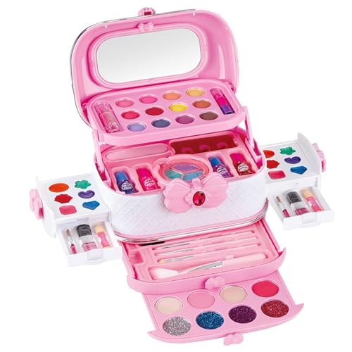 Make-up-Set für Kinder – Kosmetik-Beauty-Sets für Kinder | 24-teiliges sicheres Make-up-Set für kleine Mädchen | Pretend Makeup Girls Toy, milde Kinder Princess Pretend Play Games Toys für über 3 Jahr von Bbbabeslk