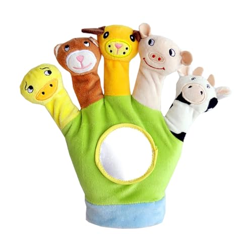 Plüsch-Handpuppe,Plüschtier-Handpuppen, Weiches Rollenspielspielzeug, Interaktives Lernspielzeug, 5 Tierdesigns, Handpuppenhandschuhe für fantasievolles Rollenspiel von Bbbabeslk