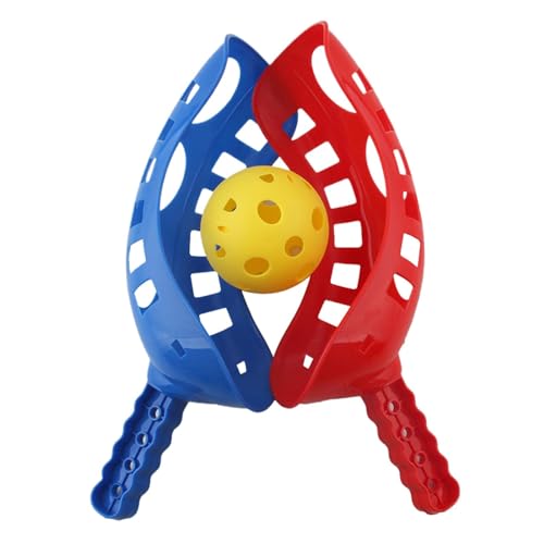 Scoop Ball Set – Scoop & Toss Spielset | PP-Wurf- und Fangballspiel | Lustiges Fang- und Wurfspiel, Partyausrüstung für Kinder im Freien für Rasen, Camping und Strand mit 2 Werfern und 1 Ball von Bbbabeslk