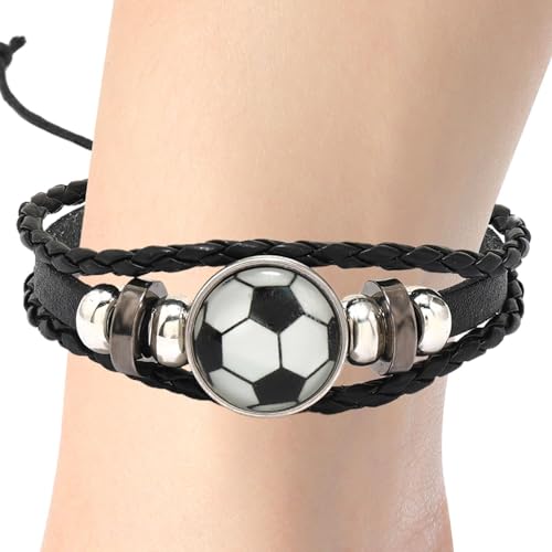 Sportarmbänder für Herren, im Dunkeln leuchtende Armbänder, verstellbares Fußballteam Armband, innovativer Fußballschmuck, Armband mit Fußball-Anhängern Sportarmbänder für Herren, im Dunkeln leuchtende Armbänder, verstellbares Fußballteam Armband, innovativer Fußballschmuck, Armband mit Fußball-Anhängern von Bbbabeslk