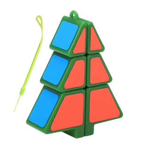 Tree Cube Fidget - Geschwindigkeitswürfel in Weihnachtsbaumform | Ultra-glattes kreatives Spielzeug mit Puzzle-Anhänger | Weihnachtsbaum-Würfel, Weihnachtsbaum-Dekoration, Speed-Baum-Puzzle, Schlüssel von Bbbabeslk