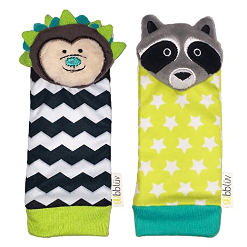 Bblüv Düo Socken Rassel Igel und Waschbär, 1er Pack (1 x 69 g) von bblüv