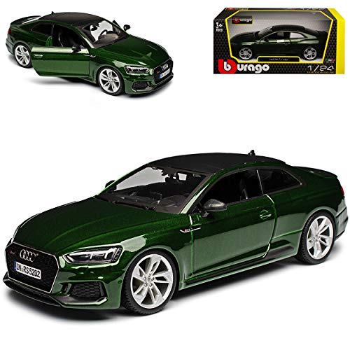 A*U*D*I A5 F5 II RS5 Coupe Grün 2. Generation Ab 2016 1/24 Burago Modell Auto mit individiuellem Wunschkennzeichen von COXZD