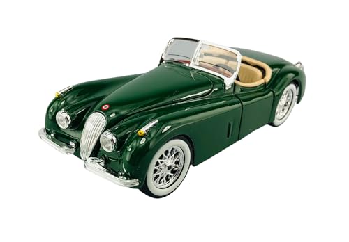 Jaguar XK 120 Roadster Cabrio Grün 1948-1954 1/24 Burago Modell Auto von FOXCUP