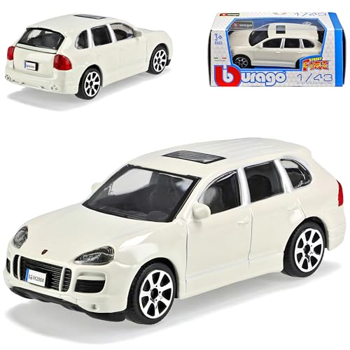 Bburago Porsche Cayenne Turbo Weiss 1. Generation 2002-2010 1/43 Modell Auto von Bburago Porsche