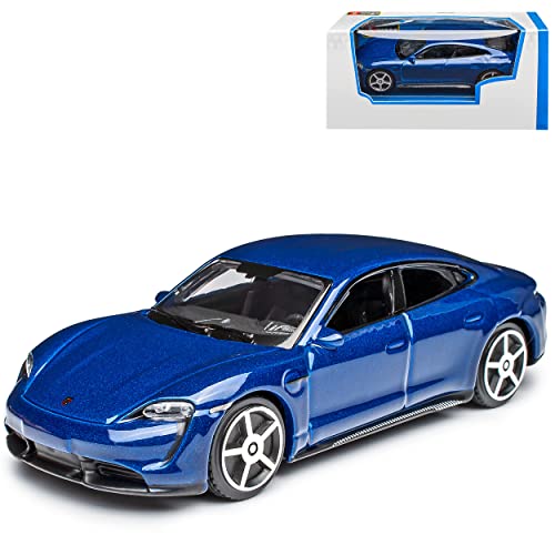 Porsche Taycan Blau Ab 2019 1/43 Bburago Modell Auto mit individiuellem Wunschkennzeichen von Bburago Porsche