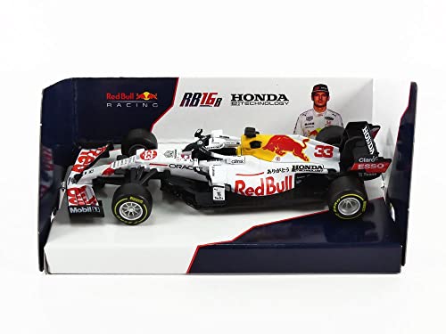 Bburago Racing 18-38155 kompatibel mit Red Bull Honda RB16B, No.33, Oracle Red Bull Racing, Red Bull, Formel 1, GP Türkei, M.Verstappen, 2021, 1:43, Fertigmodell von Bburago