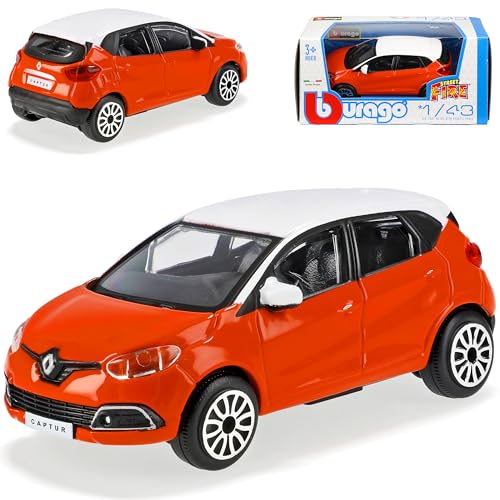 Bburago Renault Captur Orange mit Weiss Ab 2013 1/43 Bburago Modell Auto mit individiuellem Wunschkennzeichen von Zewool