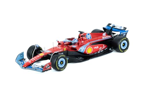 Bburago - Ferrari SF24 F1 Miami 2024#Leclerc mit Helm – Miniaturauto aus Metall 1/18 – offizielles Modell Ferrari Formel 1 Saison 2024 – Sehr realistische Details – Ferrari Collector Edition Bburago - Ferrari SF24 F1 Miami 2024#Leclerc mit Helm – Miniaturauto aus Metall 1/18 – offizielles Modell Ferrari Formel 1 Saison 2024 – Sehr realistische Details – Ferrari Collector Edition von Bburago