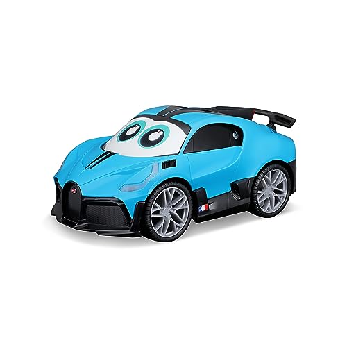 BBJunior My First RC - Bugatti Divo: Ferngesteuertes Auto, ab 24 Monaten, mit Licht & Sound, 2,4 GHz Frequenz, inkl. Fernbedienung mit Bewegungssensor, blau (16-92013) von Bburago