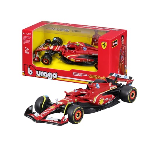 Bburago - Ferrari SF-24#55 Sainz - Realistisches F1-Modellauto im Maßstab 1:43, Replica Diecast mit offizieller Ferrari-Lizenz, empfohlenes Alter 3+ Jahre Bburago - Ferrari SF-24#55 Sainz - Realistisches F1-Modellauto im Maßstab 1:43, Replica Diecast mit offizieller Ferrari-Lizenz, empfohlenes Alter 3+ Jahre von Bburago