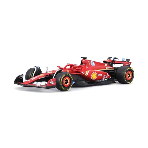 BBURAGO - Ferrari SF-24 Charles Leclerc #16 2024 - Realistisches Auto im Maßstab 1:43, geführt von Charles Leclerc, offizielles Ferrari-Lizenzprodukt, Empfohlenes Alter 3+ Jahre von Bburago