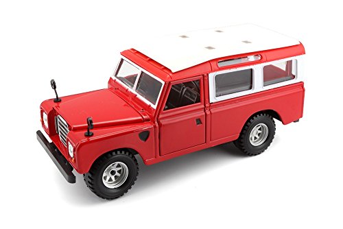 Bburago 18-22063 Land Rover Serie II Modellauto im Maßstab 1:24, Rot, Large von Bburago