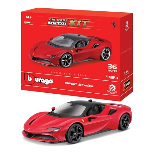 BBURAGO - Model Kit Ferrari R&P SF90 Stradale - Realistisches Modellauto im Maßstab 1:24, offizielles Lizenzprodukt von Ferrari, Empfohlenes Alter 14+ Jahre von Bburago