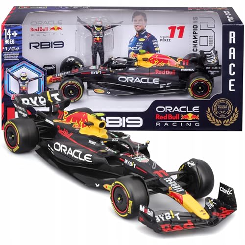 BOLID F1 Red Bull RB19 FIGURKE SERGIO PEREZ 1:24 MODELL BBURAGO 18-28036 von Bburago