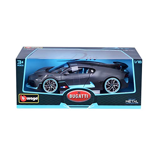 Bauer Spielwaren 18-11045BK Bugatti Divo Modellauto im Maßstab 1:18, grau von Bburago