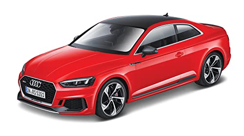 Bauer Spielwaren Bburago Audi RS5 Coupe (2019): Modellauto im Maßstab 1:24, Türen und Motorhaube zum Öffnen, 19 cm, rot (18-21090R), Mehrfarbig von Bburago