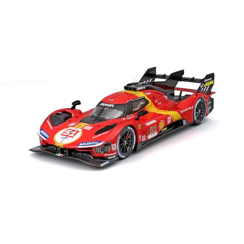 Bburago - 1/24 Ferrari Racing – 499P LMH 2023#51 – Rot – Neuheit 2024: Feuern Sie das Adrenalin des Rennens mit Dieser extravaganten Nachbildung, die Geschwindigkeit und Kraft der #51 einfängt von Bburago