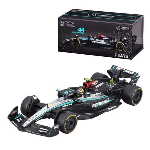 Bburago Formel 1 Mercedes-AMG Petronas F1 W15 Team (2024): Modellauto im Maßstab 1:43, mit Fahrer #44 Lewis Hamilton, Hardcase, 12,5 cm, schwarz Silber (18-38209H) Bburago Formel 1 Mercedes-AMG Petronas F1 W15 Team (2024): Modellauto im Maßstab 1:43, mit Fahrer #44 Lewis Hamilton, Hardcase, 12,5 cm, schwarz Silber (18-38209H) von Bburago
