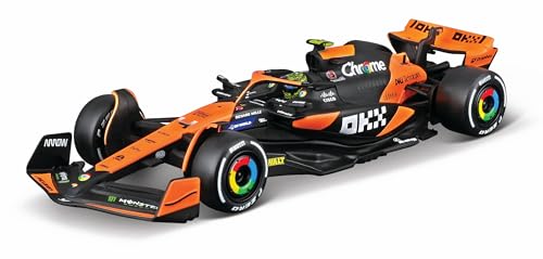 Bburago 1:43 2024 Race McLaren MCL38 mit Helm, Norris #4 von Bburago