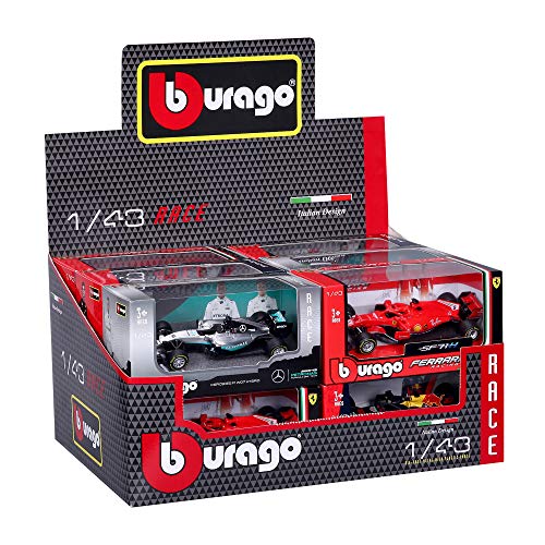 Bburago 1:43 F1 Auto-Sortiment Hamilton, Verstappen und Leclerc von Bburago