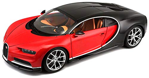 Bburago 15611040R - 1:18 Bugatti Chiron, Fahrzeug, rot Bburago 15611040R - 1:18 Bugatti Chiron, Fahrzeug, rot von Bburago