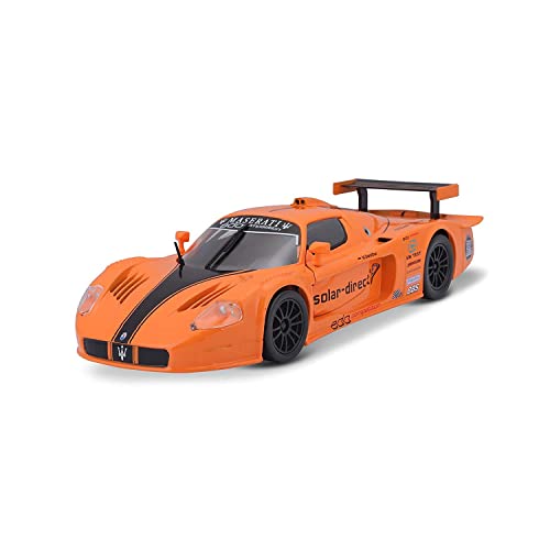 Bburago Maserati MC12: Modellauto im Maßstab 1:24, Türen zum Öffnen, lenkbar, 19 cm, orange (18-21078) von Tobar